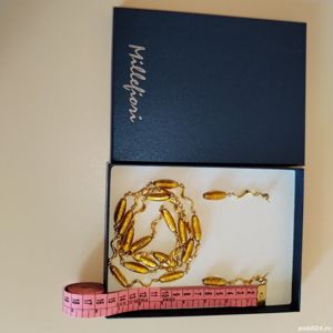 Set cercei + colier Millefiori nou - imagine 6
