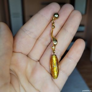 Set cercei + colier Millefiori nou - imagine 4