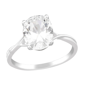 Inel argint cu zirconiu alb