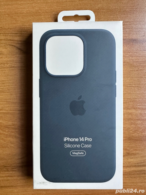 Husa de protectie Apple Silicone Case with MagSafe pentru iPhone 14 Pro, Sky
