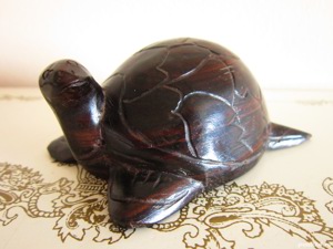 Broască țestoasă din lemn colectie vintage sculptura rosewood - imagine 4