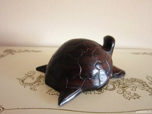 Broască țestoasă din lemn colectie vintage sculptura rosewood - imagine 3