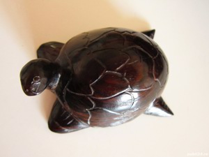 Broască țestoasă din lemn colectie vintage sculptura rosewood - imagine 6