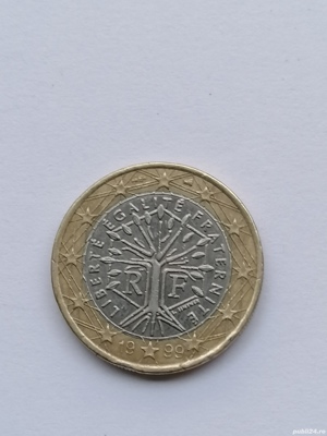 Monedă de 1 euro Franța 1999 - imagine 2