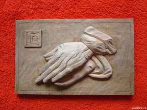 cadou rar Maini de rugaciune sculptura lemn colectie Durer Germania 1969 - imagine 6