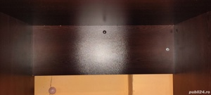 Birou de lemn pentru PC Laptop - 3 sertare, 1 spatiu depozitare - imagine 6