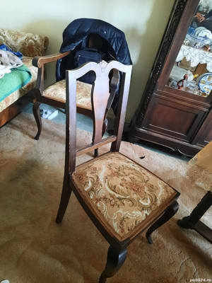 Mobilier sufragerie stil, sculpata din lemn masiv - imagine 2