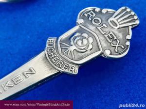 Lingurita ceai Vintage Rolex Watch Spoon Interlaken Bucherer Commemorative Switzerland 
