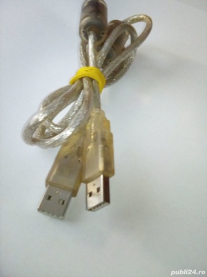Cablu USB tata - USB tata cu bobina antiparaziti