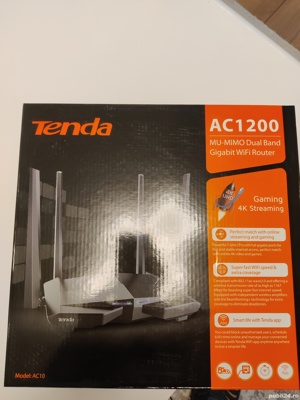 Router Wireless Gigabit TENDA AC10, Dual-Band, 300 + 867 Mbps, negru - imagine 6