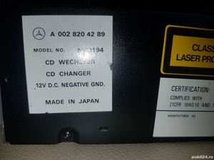 casetofon original Mercedes pentru W124 , W140 , R129 , SL Becker , Alpine , cd player , magazie cd  - imagine 6