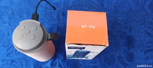 Boxa portabila Bluetooth GT 112+ USB, card, radio, autonomie 4-6 ore - imagine 2