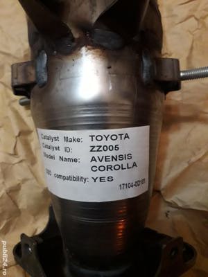 Catalizator Avensis Corolla Auris motor benzina 1zz 1.8 1.6 NOU - imagine 2