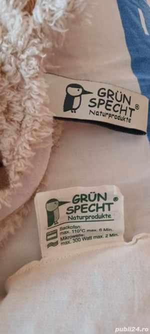 Pernuta termica anticolici cu samburi de cirese si husa detasabila Ursulet  - imagine 2