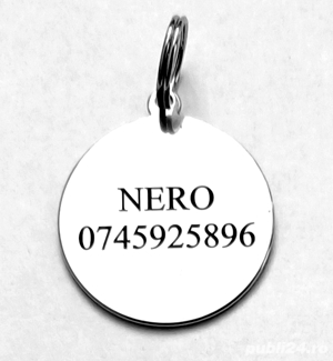 Medalion cățel, inox - imagine 2