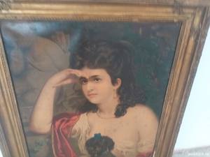 Tablou DOAMNA CU CĂȚELUL 