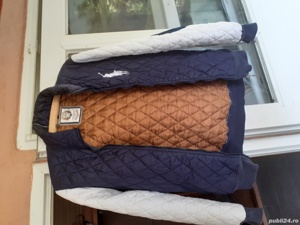 Jachetă matlasată bărbaţi cu cotiere