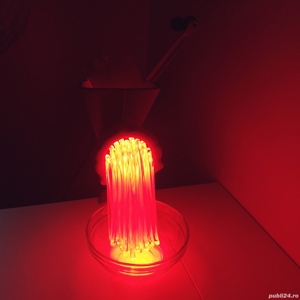 Lampa veioza masina tocat retro steampunk Flacara Romania hand made DIY - imagine 2