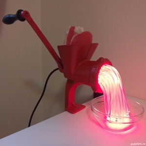 Lampa veioza masina tocat retro steampunk Flacara Romania hand made DIY - imagine 5