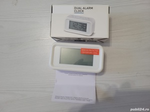 Vand Ceas DIGITAL Iluminare LED, Alarma, data si temperatura, Alb 49 Lei - imagine 2