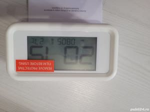 Vand Ceas DIGITAL Iluminare LED, Alarma, data si temperatura, Alb 49 Lei - imagine 6