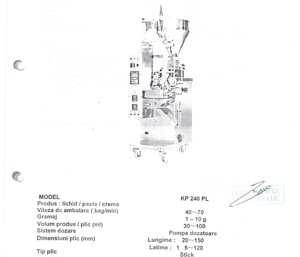 Masina automata de ambalat pliculete cu lipire pe 3 laturi= model KP240G granulate si KP240 vascoase - imagine 6