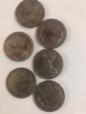 Vând 6 monede 100 lei an 1991