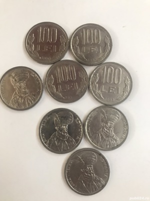 Vând colecție monede  20 buc, 100 lei din anul 1993