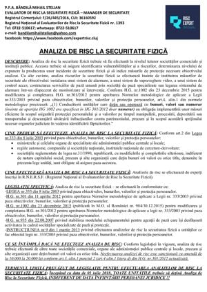 evaluare de risc la securitate fizica