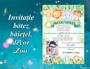 Invitații botez personalizate electronice, digitale, on-line sau pe carton digital lucios - imagine 3