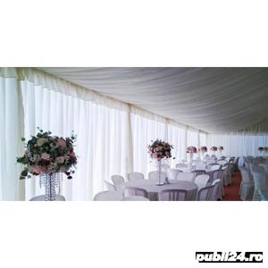 Cort transparent echipat pentru evenimente, deschidere 6m, module x3m, capacitati x18mp