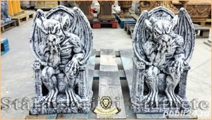 Gargoyles, satana, diavol, pe tron, model S74.