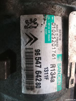 compresor ac/clima peugeot 407/206 motor 2,2/2,0 hdi - imagine 4