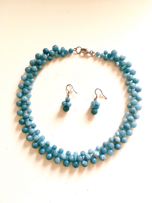 Colier din cuarț albastru - imagine 2