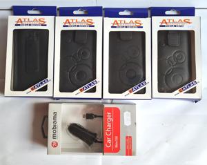 4 tocuri ATLAS slim Samsung(2,3 și 5) și un încărcător auto, noi
