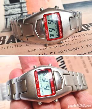 ceas digital DXTER, brățară metalică XL, funcțional