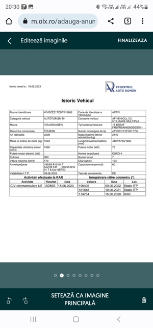 VW Touran 2008  1.6 mpi - imagine 5