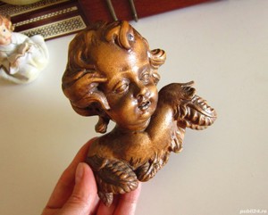 cadou rar Inger sculptura vintage lemn colectie Germania 1950  - imagine 2