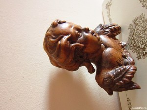 cadou rar Inger sculptura vintage lemn colectie Germania 1950  - imagine 6