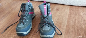 Bocanci munte gri cu roz rezistenti la apa  - imagine 2