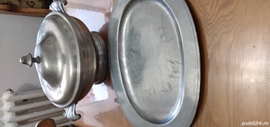 bol de servit  cu capac si tava - imagine 2