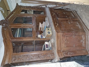 Biblioteca Stejar sculptata manual