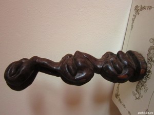 Weeping Buddha 3Yogiman sculptura rosewood Indonezia anii'60 cadou rar - imagine 6