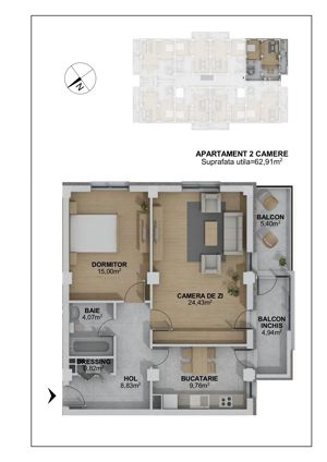 Construim blocul nr. 2 din 3 48 apartamente cu 2 camere - imagine 3