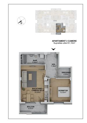 Construim blocul nr. 2 din 3 48 apartamente cu 2 camere - imagine 5