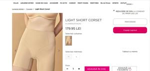 Corset Pantaloni Scurt Bej-Negru Lejer Penti,(Super Ofertă).