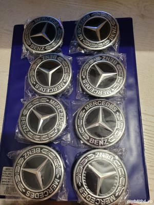 Set 4 Capace Jante Mercedes Benz  ORIGINALE 75 mm cod:A1714000025 - imagine 3