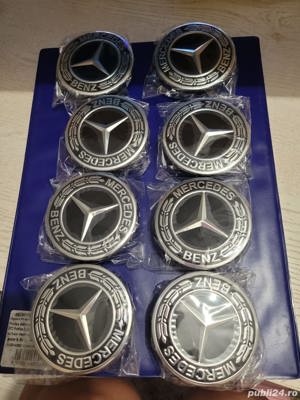 Set 4 Capace Jante Mercedes Benz  ORIGINALE 75 mm cod:A1714000025 - imagine 5