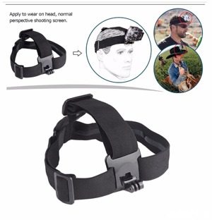 Sistem de prindere pe cap Headstrap pentru camere video sport GoPro 1 2 3 3  Sesio - imagine 5
