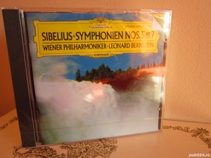cadou rar  cd Sibelius -Simfonia 5&7 dir.Leonard Bernstein Germany'89 sigilat - imagine 2